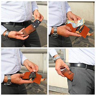 NEU: SOLO PELLE® Slim Wallet Mondo ohne Münzfach [bis zu 13 Karten] Slimwallet [RFID-Schutz] Kartenetui [Leder] Smart Wallet für Männer und Damen
