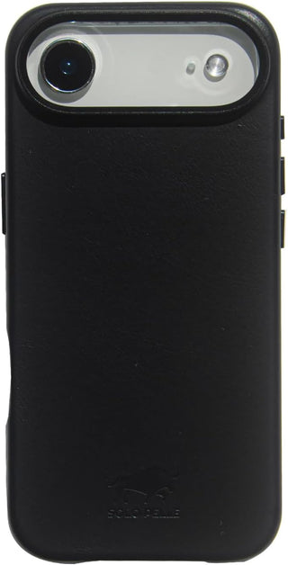 Solo Pelle Lederhülle für das iPhone 17 Air in 6.5 Zoll Princeton Case Schwarz Leder Hülle Ledertasche Backcover aus echtem Leder geeignet für MagSafe Zubehör (Kopya)
