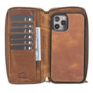 Solo Pelle Lederhülle für das iPhone 12/12 Pro in 6.1 Zoll Stanford Case Leder Hülle Ledertasche Backcover aus echtem Leder