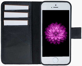 Solo Pelle iPhone SE / 5 / 5S abnehmbare Lederhülle (2in1) inkl. Kartenfächer für das original iPhone SE/5/5S in Flex-Wallet