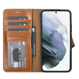 Solo Pelle Lederhülle Harvard kompatibel für das Samsung Galaxy S22 Plus / S22+ inklusive abnehmbare Hülle mit integrierten Kartenfächern