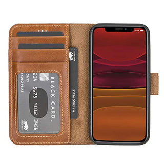 Solo Pelle Lederhülle kompatibel für iPhone 12 Mini in 5.4 Zoll abnehmbare Hülle (2in1) inkl. Kartenfächer für das original Apple iPhone 12 Mini
