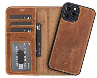 Solo Pelle Lederhülle kompatibel für iPhone 12 Pro Max in 6.7 Zoll abnehmbare Hülle (2in1) inkl. Kartenfächer für das original Apple iPhone 12 Pro Max