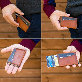 Solo Pelle Kartenetui | Kreditkartenetui | Leder Geldbörse Slim Wallet Portmonee | Geldbeutel mit RFID Schutz für bis zu 11 Karten Model: Mech