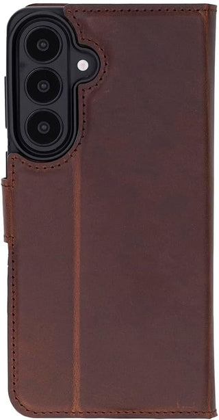 Solo Pelle Harvard Echtleder Hülle kompatibel mit Samsung Galaxy S26 Ultra – Magnetische 2 in 1 Wallet Handyhülle mit abnehmbarem Backcover, Kartenfächern & RFID Schutz – Vintage Braun