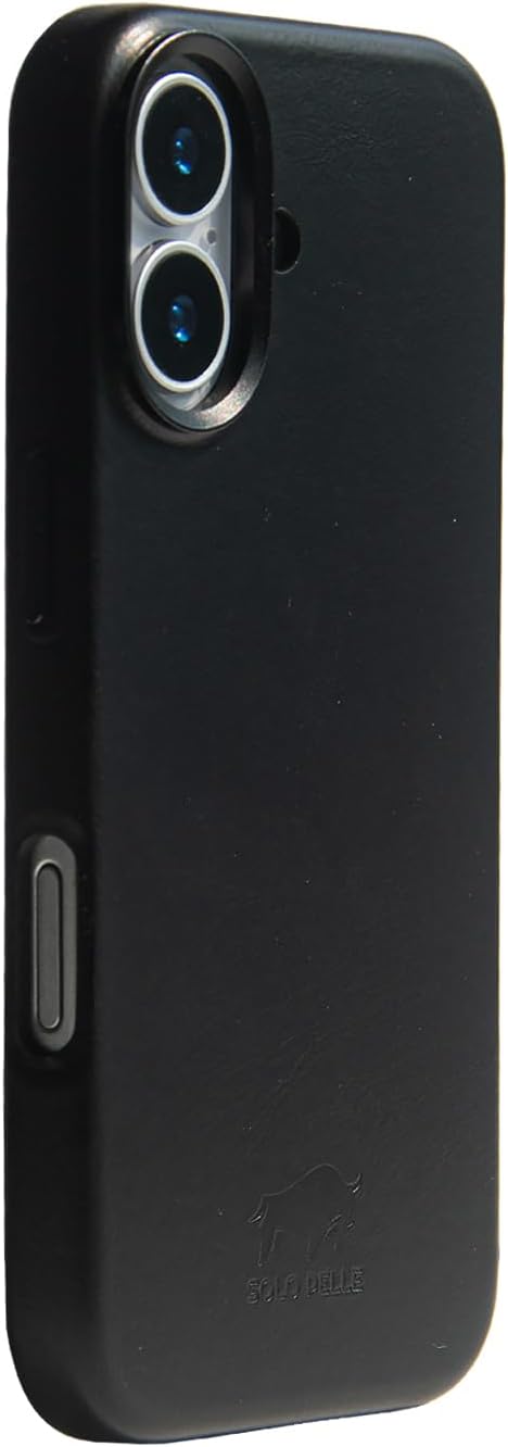 Solo Pelle Lederhülle für das iPhone 17 in 6.3 Zoll Princeton Case Schwarz + Kartenetui Leder Hülle Ledertasche Backcover aus echtem Leder geeignet für MagSafe Zubehör