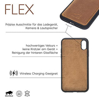 Solo Pelle Lederhülle kompatibel für das iPhone XS Max Case Leder Hülle Backcover Flex Ledertasche aus echtem Leder