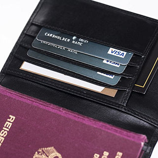 Solo Pelle Reisepasshülle Leder Etui Roma Ausweishülle Kartenetui Kreditkarten Tasche Hülle Reise-Geldbörse
