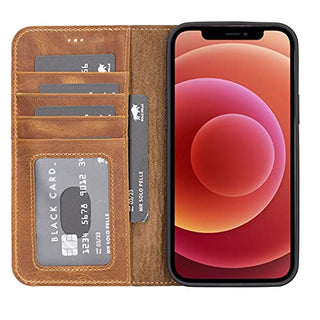 Solo Pelle Lederhülle kompatibel für iPhone 13 Pro Max in 6.7 Zoll abnehmbare Hülle (2in1) inkl. Kartenfächer für das original Apple iPhone 13 Pro Max
