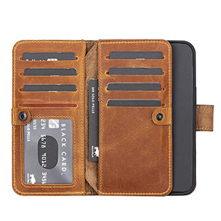 Solo Pelle Lederhülle kompatibel für iPhone 13 in 6.1 Zoll abnehmbare Hülle (2in1) Harvard Double inkl. 12 Kartenfächer für das original Apple iPhone 13