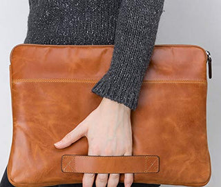 Solo Pelle Ledertasche für das Apple MacBook Pro und Air 13 Zoll, 12 Zoll & iPad Pro 12,9 Zoll Lederhülle Case Hülle Awenta aus echtem Leder