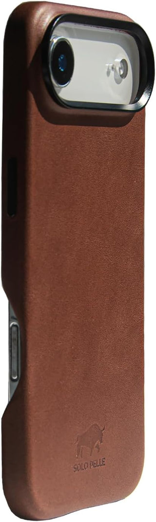 Solo Pelle Lederhülle für das iPhone 17 Air in 6.5 Zoll Princeton Vintage Braun + Kartenetui Case Leder Hülle Ledertasche Backcover aus echtem Leder geeignet für MagSafe Zubehör