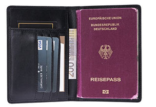 Solo Pelle Reisepasshülle Leder Etui Roma Ausweishülle Kartenetui Kreditkarten Tasche Hülle Reise-Geldbörse