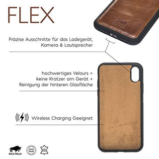 Solo Pelle iPhone XR Case Leder Hülle Ledertasche Backcover Flex Lederhülle aus echtem Leder