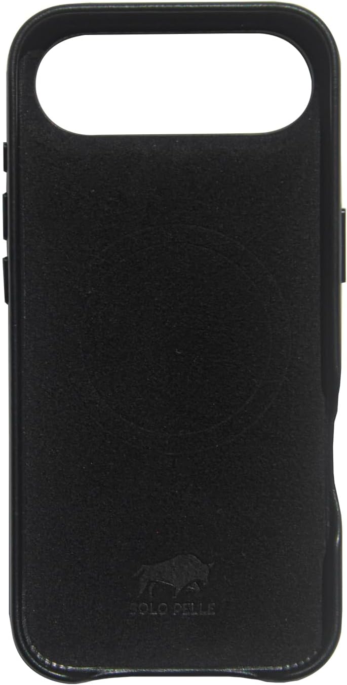 Solo Pelle Lederhülle für das iPhone 17 Air in 6.5 Zoll Princeton Case Schwarz Leder Hülle Ledertasche Backcover aus echtem Leder geeignet für MagSafe Zubehör