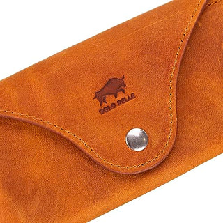 Solo Pelle Brillenetui ROAN aus echtem Leder, Brillen Etui mit Magnetverschluss Sonnenbrillenetui