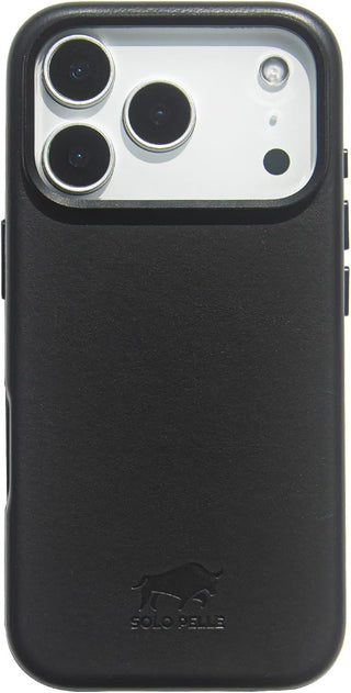 Solo Pelle Lederhülle für das iPhone 17 Pro Max in 6.9 Zoll Schwarz Princeton Case Leder Hülle Ledertasche Backcover aus echtem Leder geeignet für MagSafe Zubehör