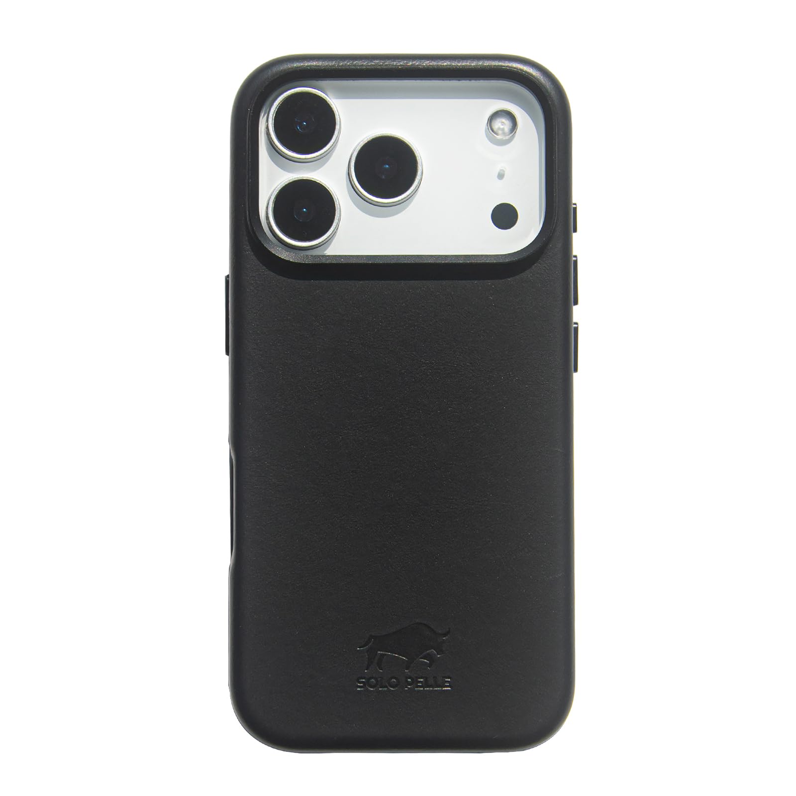 Solo Pelle Lederhülle für das iPhone 17 Pro Max in 6.9 Zoll Princeton Case Schwarz Leder Hülle Ledertasche Backcover aus echtem Leder geeignet für MagSafe Zubehör Lifestyle