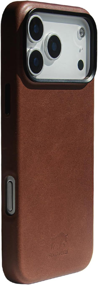Solo Pelle Lederhülle für das iPhone 17 Pro Max in 6.9 Zoll Vintage Braun + Kartenetui Princeton Case Leder Hülle Ledertasche Backcover aus echtem Leder geeignet für MagSafe Zubehör