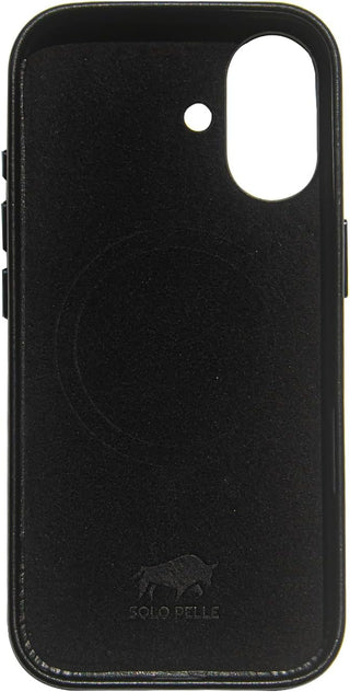 Solo Pelle Lederhülle für das iPhone 17 in 6.3 Zoll Princeton Case Schwarz Leder Hülle Ledertasche Backcover aus echtem Leder geeignet für MagSafe Zubehör (Kopya)
