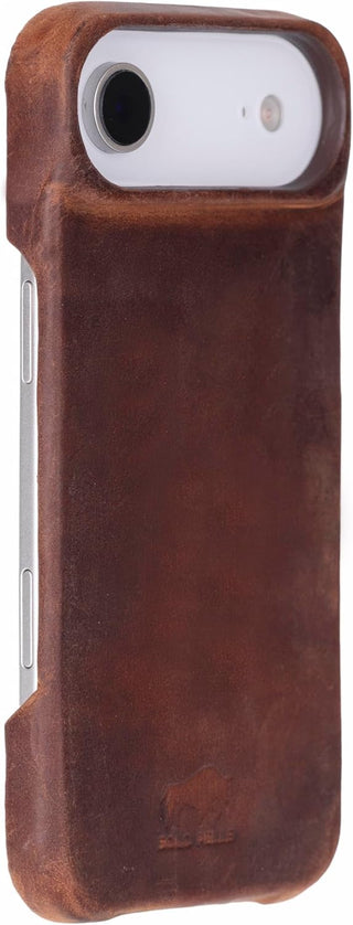 Solo Pelle Vintage Braun Lederhülle kompatibel für iPhone Air in 6.5 Zoll abnehmbare Hülle (2in1) inkl. Kartenfächer geeignet für MagSafe Zubehör