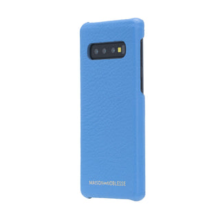 Maison de Noblesse kompatibel mit Samsung S10 Lederhülle Ledertasche Backcover Ultra Slim (Light Blau)