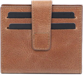 Solo Pelle Slim Camel Braun Wallet aus echtem Leder Platz für über 20 Karten Slimwallet Kartenetui Geldbörse für Männer und Damen