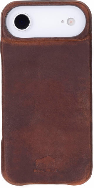 Solo Pelle Vintage Braun Lederhülle kompatibel für iPhone Air in 6.5 Zoll abnehmbare Hülle (2in1) inkl. Kartenfächer geeignet für MagSafe Zubehör