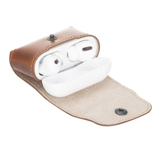 Solo Pelle Ledercase für Air Pods Pro - Camel Braun