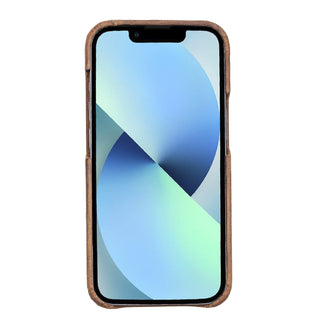 Solo Pelle Lederhülle für das iPhone 13 Pro in 6.1 Zoll Ledertasche Backcover aus echtem Leder "Princeton" - Camel Braun