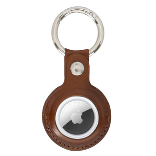 Solo Pelle Lederhülle kompatibel mit dem neuen AirTag - Camel Braun