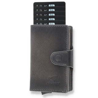 Slim Wallet 13 Karten "Mondo" - Kroko Schwarz