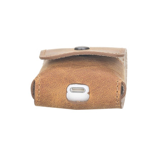 Solo Pelle Lederhülle Noah Hülle passend zu original Apple Airpods 1 und 2 (Wireless Charging geeignet)