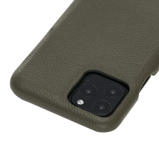 Solo Pelle Lederhülle für das iPhone 11 Pro in 5.8 Zoll Stanford Case Leder Hülle Ledertasche Backcover aus echtem Leder (Vollleder Nachtgrün)