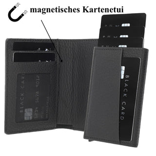 Magic Wallet mit Münzfach 15 Karten "Q-Wallet" -  Cognac Braun