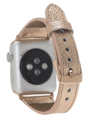 Solo Pelle Lederarmband Lady für das Apple Watch Series 1-4 I Armband für das original Apple Watch 1, 2, 3 und 4 in 42/44mm Rosegold + Rose Connector