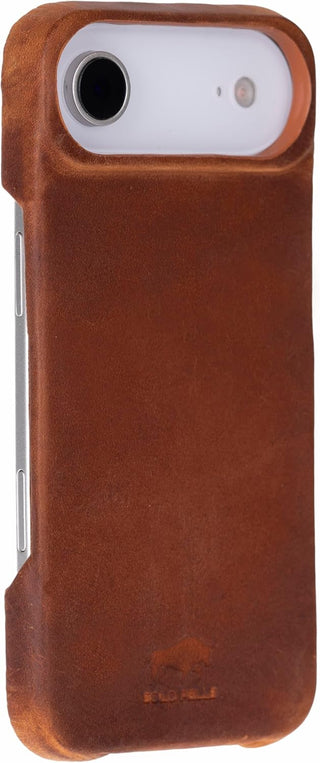 Solo Pelle Camelbraun Lederhülle kompatibel für iPhone Air in 6.5 Zoll abnehmbare Hülle (2in1) inkl. Kartenfächer geeignet für MagSafe Zubehör