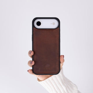 Solo Pelle Lederhülle für das iPhone Air in 6.5 Zoll Vintage Braun Stanford Case Leder Hülle Ledertasche Backcover aus echtem Leder geeignet für MagSafe Zubehör