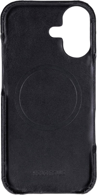 Schwarz Braun Braun Solo Pelle Lederhülle kompatibel für iPhone 17 in 6.3 Zoll abnehmbare Hülle (2in1) inkl. Kartenfächer geeignet für MagSafe Zubehör