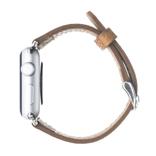 Maison de Noblesse Lederarmband für das Apple Watch Series 1-4 I Armband für das original Apple Watch 1, 2, 3 und 4 in Braun 38/40mm