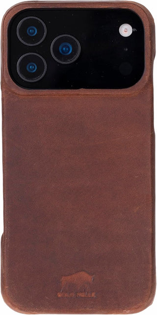 Solo Pelle Vintage Braun Lederhülle kompatibel für iPhone 17 Pro in 6.3 Zoll abnehmbare Hülle (2in1) inkl. Kartenfächer geeignet für MagSafe Zubehör