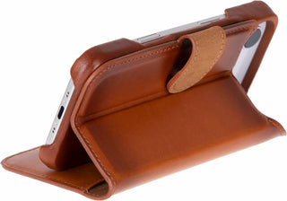 Solo Pelle Camelbraun Lederhülle kompatibel für iPhone Air in 6.5 Zoll abnehmbare Hülle (2in1) inkl. Kartenfächer geeignet für MagSafe Zubehör