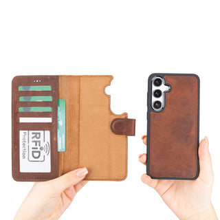 Magic - 2-in-1-Handyhülle für Samsung Galaxy S24 / Samsung Galaxy S24 Plus / Samsung Galaxy S24 Ultra aus Leder