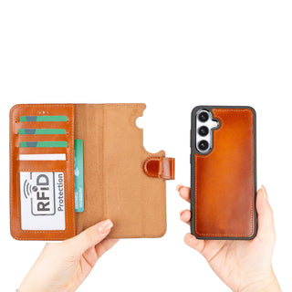 Magic - 2-in-1-Handyhülle für Samsung Galaxy S24 / Samsung Galaxy S24 Plus / Samsung Galaxy S24 Ultra aus Leder