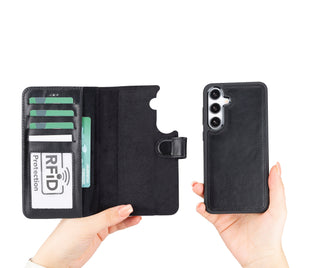Magic - 2-in-1-Handyhülle für Samsung Galaxy S24 / Samsung Galaxy S24 Plus / Samsung Galaxy S24 Ultra aus Leder