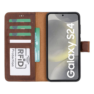 Magic - 2-in-1-Handyhülle für Samsung Galaxy S24 / Samsung Galaxy S24 Plus / Samsung Galaxy S24 Ultra aus Leder