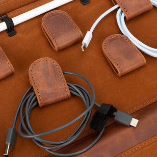Kabelorganizer aus Leder