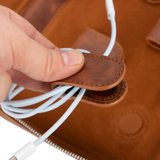 Kabelorganizer aus Leder