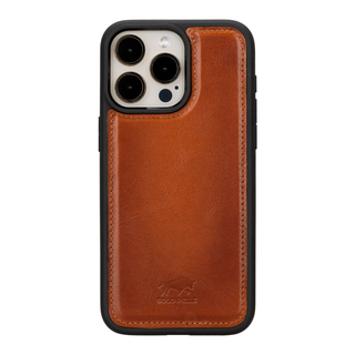 Solo Pelle Lederhülle für das iPhone 15 Pro Max in 6.7 Zoll Stanford Case - Cognac Braun