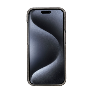 Solo Pelle Lederhülle für das iPhone 15 Pro in 6.1 Zoll Princeton Case - Steingrau